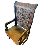 Antique Chair, Heavily Carved, French Renaissance Revival, 19th C., Circa 1870! - Old Europe Antique Home Furnishings