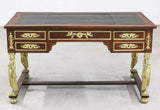 Antique Bureau, French Empire, Bronze MTD, Leather Slides, Mahogany, 1800's! - Old Europe Antique Home Furnishings