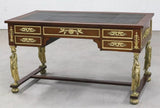 Antique Bureau, French Empire, Bronze MTD, Leather Slides, Mahogany, 1800's! - Old Europe Antique Home Furnishings