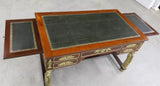 Antique Bureau, French Empire, Bronze MTD, Leather Slides, Mahogany, 1800's! - Old Europe Antique Home Furnishings