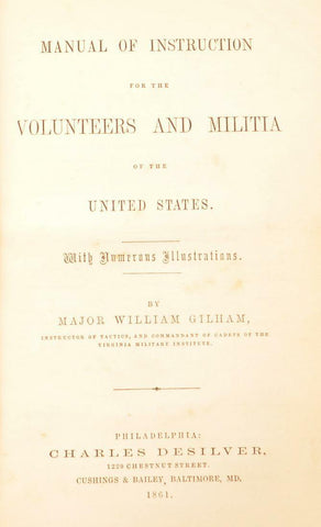 Antique Book, Civil War Manual for Volunteers & Militia, 19th Century ( 1861 )!