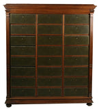 Antique French Cartonier, Desk, 24 Drawers, Office Furniture, 19th C., 1800s! - Old Europe Antique Home Furnishings