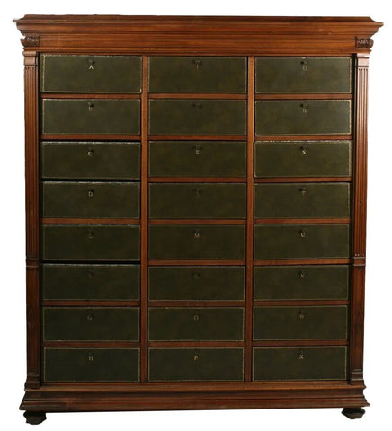 Antique French Cartonier, Desk, 24 Drawers, Office Furniture, 19th C., 1800s! - Old Europe Antique Home Furnishings