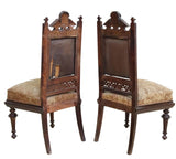 Antique Parlor Set, Five Pc. Victorian, Figural, Carved & Upholstered, 1800s!! - Old Europe Antique Home Furnishings