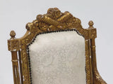 Antique Parlor Set, French, Set of 3 , Chairs and Settee, Gilt, Off White, 1800s!! - Old Europe Antique Home Furnishings