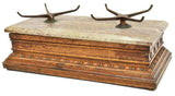 Antique Scale, Counter Top, English, Marble & Carved Oak, Collectible, 1800's! - Old Europe Antique Home Furnishings