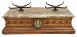 Antique Scale, Counter Top, English, Marble & Carved Oak, Collectible, 1800's! - Old Europe Antique Home Furnishings