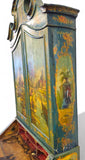 Antique Secretary Desk, Painted, Venetian, Sculptured Center and Crown, 1800's!! - Old Europe Antique Home Furnishings