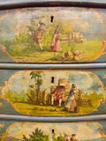 Antique Secretary Desk, Painted, Venetian, Sculptured Center and Crown, 1800's!! - Old Europe Antique Home Furnishings