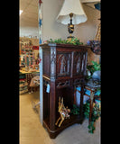 Antique Credence Cupboard, Cabinet, Gothic Revival,  French, Carved Oak, 1800s!! - Old Europe Antique Home Furnishings