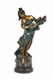 Bronze, Statue, Monumental, Signed, After Mathurin Moreau, La glaneuse, 1900's - Old Europe Antique Home Furnishings