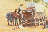 Painting, Oil on Canvas, Artist-Harvey William Johnson, Signed, Montana, 1972! - Old Europe Antique Home Furnishings