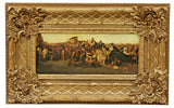 Print, After William Powell Frith (D. 1909), "The Derby Day", Vintage / Antique!! - Old Europe Antique Home Furnishings
