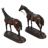 Antique Statues, Bronze, Race Horses, Patinated, Jules Moigniez (Fr. 1835-1894) - Old Europe Antique Home Furnishings