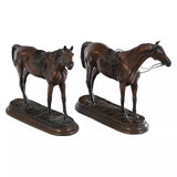 Antique Statues, Bronze, Race Horses, Patinated, Jules Moigniez (Fr. 1835-1894) - Old Europe Antique Home Furnishings