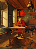 Antique Oil Painting, After Albrecht Durer, St. Jerome In His Study, 67", 1700's - Old Europe Antique Home Furnishings