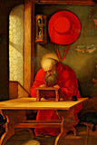 Antique Oil Painting, After Albrecht Durer, St. Jerome In His Study, 67", 1700's - Old Europe Antique Home Furnishings