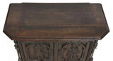 Antique Credence Cupboard, Cabinet, Gothic Revival,  French, Carved Oak, 1800s!! - Old Europe Antique Home Furnishings