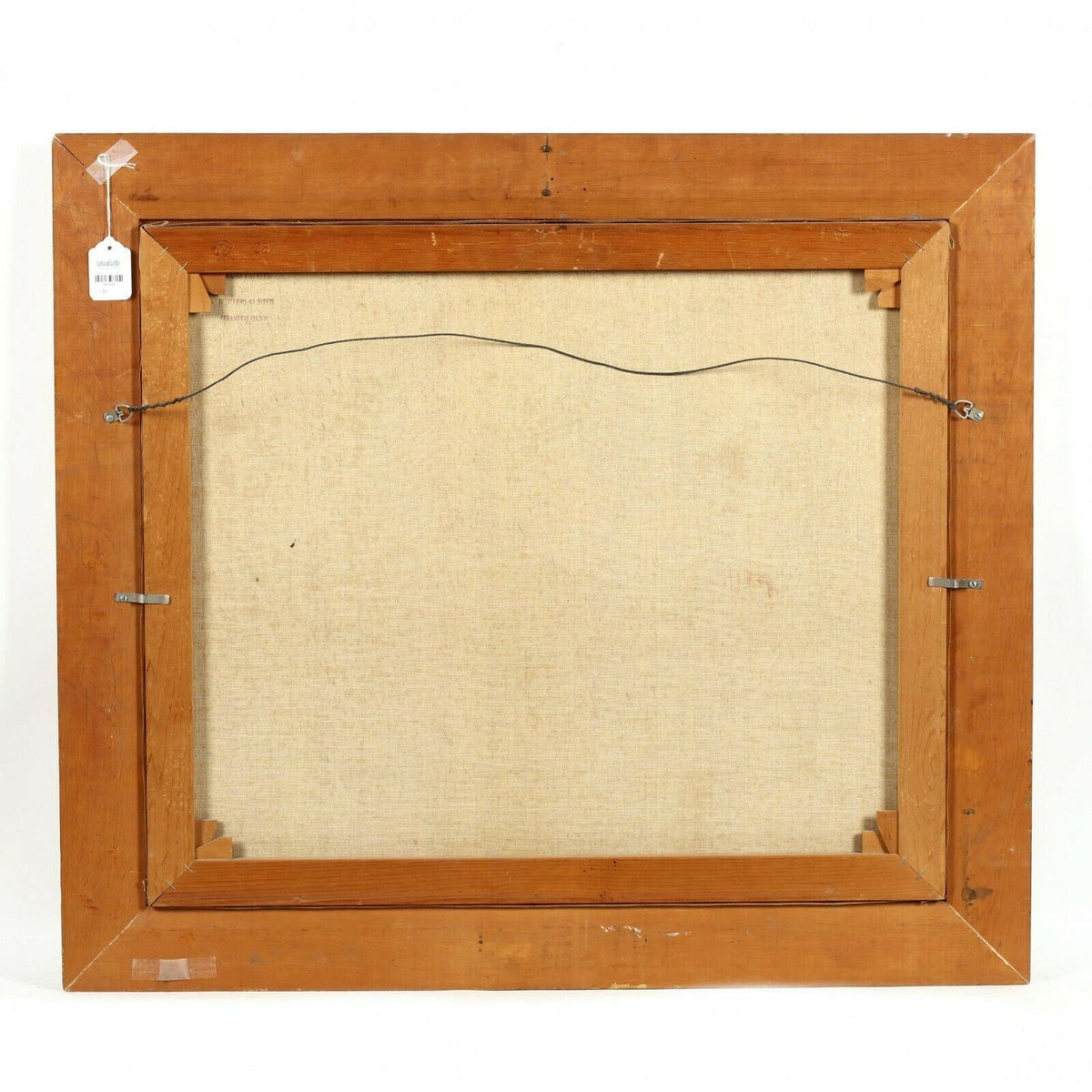 Painting, Oil on Canvas, "Belgian Harbor", A MidCentury Framed