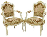 Antique French Parlor Set Louis XV Style Parcel Gilt, Seven Piece,  Early 1900s! - Old Europe Antique Home Furnishings