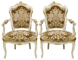 Antique French Parlor Set Louis XV Style Parcel Gilt, Seven Piece,  Early 1900s! - Old Europe Antique Home Furnishings