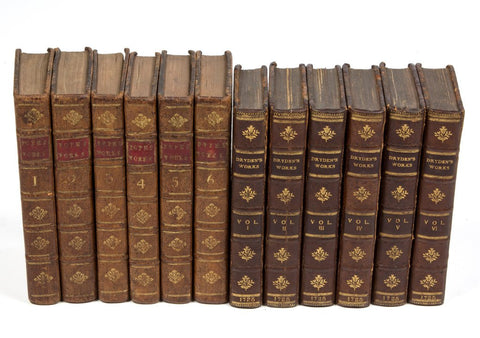 English Literature Volumes, Lot of 12, 18th Century ( 1700s ) - Old Europe Antique Home Furnishings