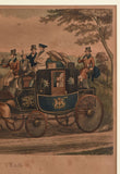 Antique Engraving, Charles Hunt, "The Birth Day Team",  Hand Colored, (1800s)!! - Old Europe Antique Home Furnishings
