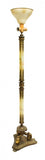 Antique Lamp, Floor, Brass, Onyx, French, Standing Floor Lamp, Early 1900s!! - Old Europe Antique Home Furnishings