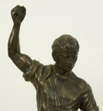 PAIR of 19th CENTURY ( 1800s ) PATINATED SPELTER BLACKSMITHS - Old Europe Antique Home Furnishings