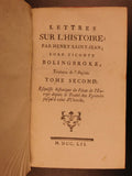 1752 Letters of Bolingbroke Philosophy Utrecht Treaty - Old Europe Antique Home Furnishings