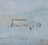 Oil Painting, Pauline Peugniez, Framed on Canvas, 1913, Serene Scene, Handsome Antique!!! - Old Europe Antique Home Furnishings