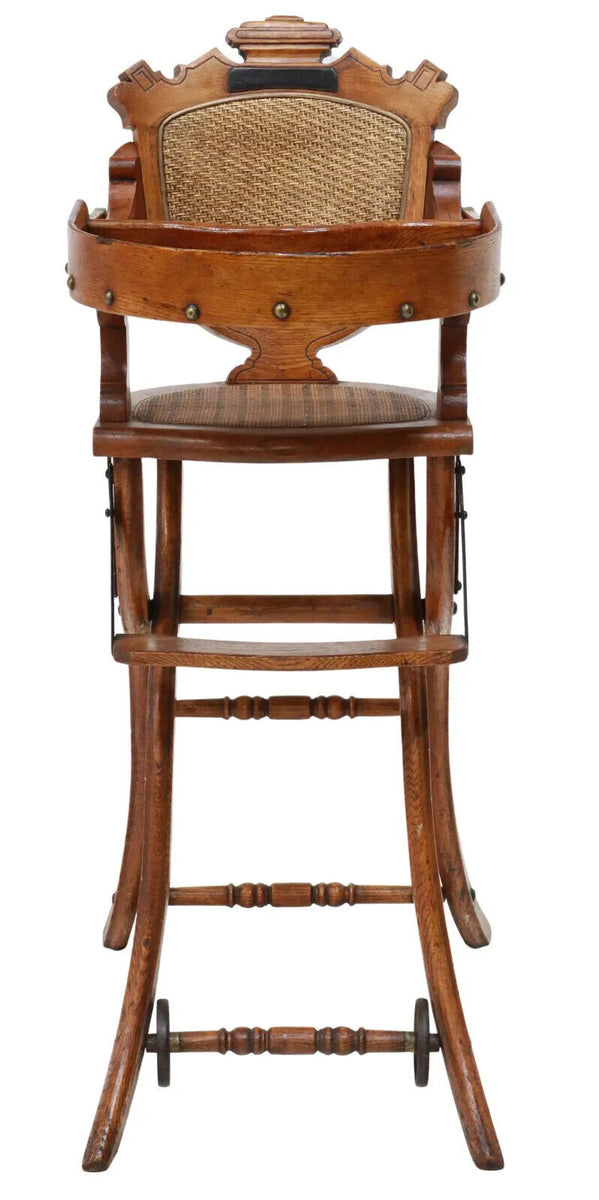Antique oak sales high chair