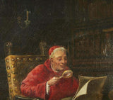 Antique Portrait of a Cardinal, Attr. Jehan Georges Vibert Oil on Canvas, 19th Century, Handsome!!! - Old Europe Antique Home Furnishings