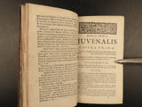 Antique Books, 1700s, Philosophy,1686 1 ed Juvenal Satires Stoic, Rome Mythology - Old Europe Antique Home Furnishings