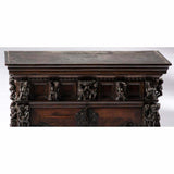 Antique Cabinet / Desk, A Northern Italian Walnut Bambocci, 1800's, Gorgeous!! - Old Europe Antique Home Furnishings