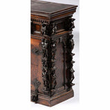 Antique Cabinet / Desk, A Northern Italian Walnut Bambocci, 1800's, Gorgeous!! - Old Europe Antique Home Furnishings