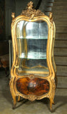Antique Display Vitrine, Voluptuous Vernis Martin With Carved Ladies, 1900's!! - Old Europe Antique Home Furnishings