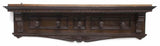 Antique Hat Rack,Wall, Renaissance Revival Style Carved Wood, 5 Pegs, 1800's!! - Old Europe Antique Home Furnishings