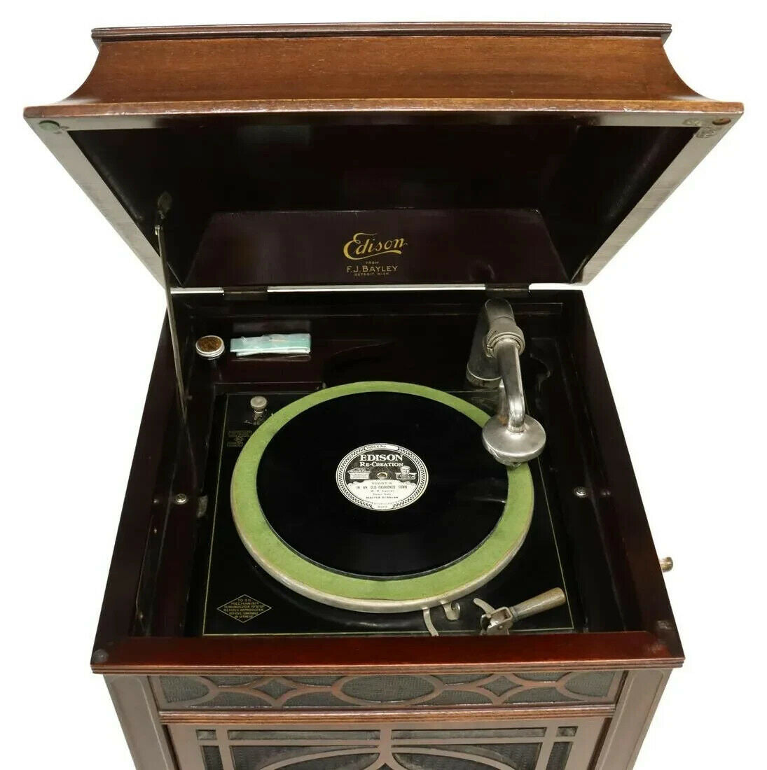 Antique, Phonograph, Edison Sheraton C150 Diamond Disc