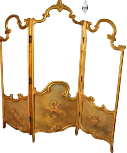 boho dresses for wedding guest Antique Screen, Dressing, Hand Painted Courting Scenes, 3 Panels, Gilt– Old  Europe Antique Home Furnishings