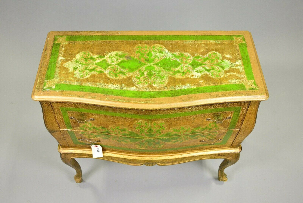 slim fit dress slacks Chest / Dresser, Green and Gold Florentine, 2 Drawer, Vintage / Antiqu– Old  Europe Antique Home Furnishings