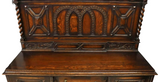Sideboard, Jacobean Style, Carved Wood, English, Oak Barley Twist, Early 1900's! - Old Europe Antique Home Furnishings