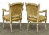 Armchairs, Fauteuils, French Louis XVI Style, Upholstered, Charming Pair!!! - Old Europe Antique Home Furnishings