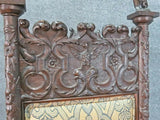Throne Chair, Carved Figural, Lion Details, Renaissance Style, Vintage / Antique - Old Europe Antique Home Furnishings