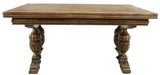 Vintage Table, Dining, French Renaissance Style Oak, Draw-Leaf Table, 1900's!! - Old Europe Antique Home Furnishings