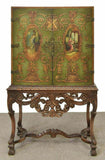 Cabinet Chinoiserie Style, Stand, Neoclassical Painted Figural, Vintage/Antique - Old Europe Antique Home Furnishings