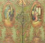 Cabinet Chinoiserie Style, Stand, Neoclassical Painted Figural, Vintage/Antique - Old Europe Antique Home Furnishings