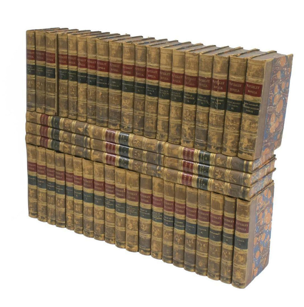 Books, "The Waverly Novels", Sir Walter Scott, (48)19th C. (1800s), Antique