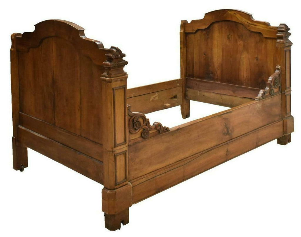 Antique Bed, Day, Alcove, French Carved Walnut, 19th Century, 1800s, Stunning!!