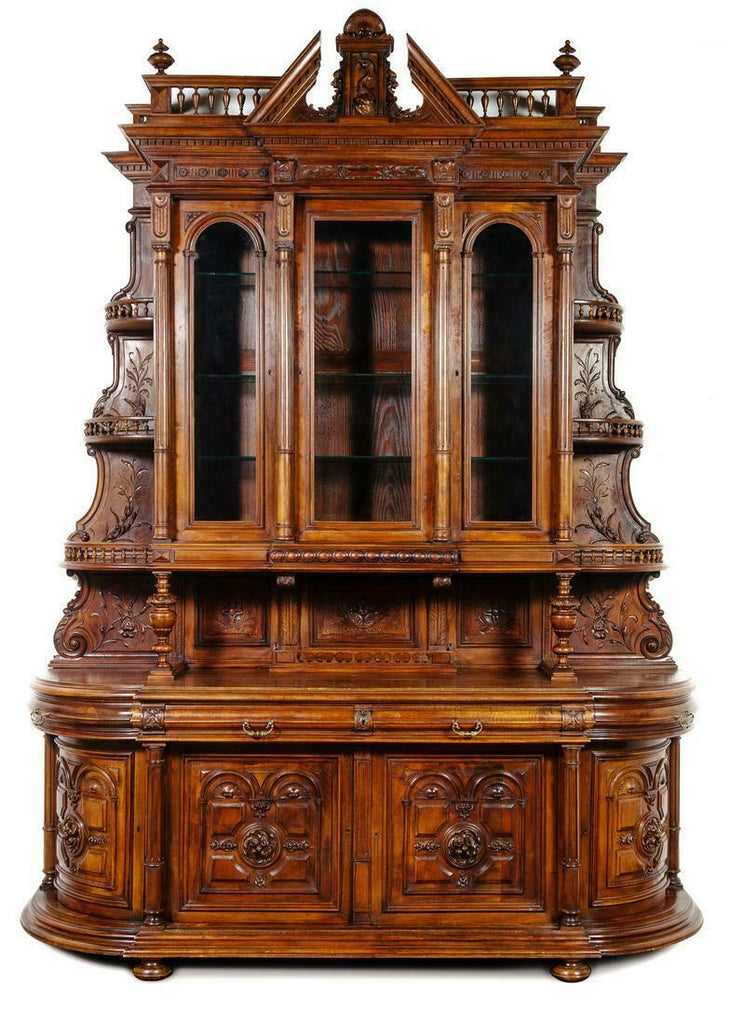 Antique Server, French Renaissance Revival Carved Walnut,1800s, Gorgeous!!
